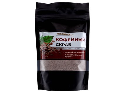 Tělový peeling s mořskou solí Káva 400 g Aroma'Saules