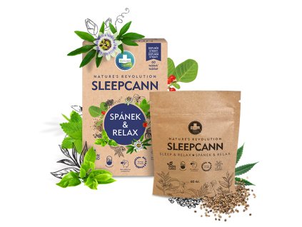sleepcann spanok a relaxacia doplnok stravy 60 tabliet annabis