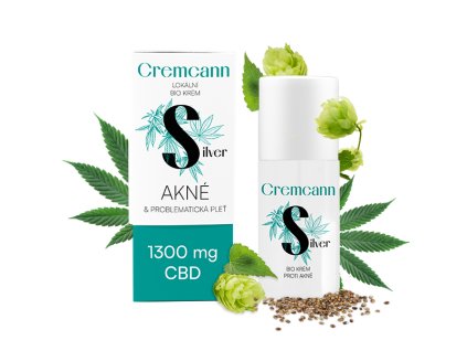 CREMCANN SILVER 1 300 mg lokální bio krém na problematickou pleť 30 ml Annabis1
