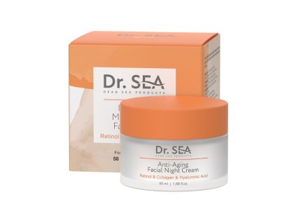 Noční krém proti stárnutí obličeje s retinolem a peptidy 50ml Dr. Sea