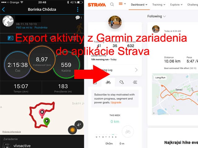 Výpadok Garmin Connect - ako nahrať aktivitu do aplikácie Strava