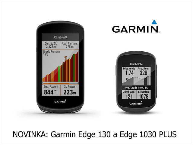 Garmin Edge 130 Plus a Edge 1030 Plus vynovené cyklopočítače