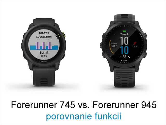 Garmin Forerunner 745 vs. Forerunner 945 - porovnanie funkcií
