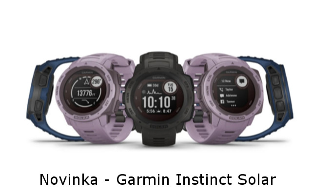 Garmin Instinct Solar - nové funkcie a solárne dobíjanie