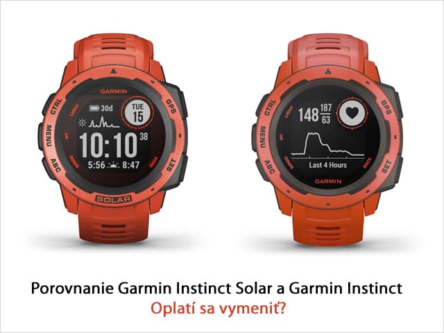 Garmin Instinct vs. Garmin Instinct Solar - oplatí sa vymeniť?