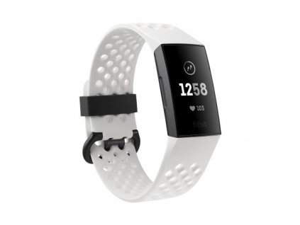 01 Fitbit Charge 3 Special Edition - Graphite / White Silicone 