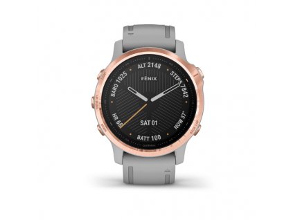 garmin fenix 6s sapphire rose gold tone powder gray band 01