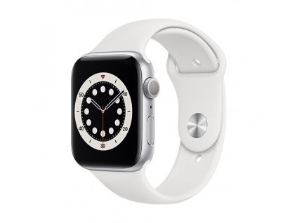 apple watch series 6 gps 40 mm silver aluminium case with white sport band regular i107396