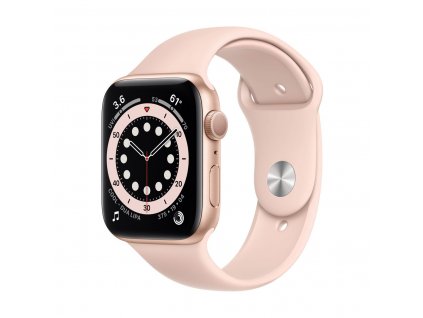 apple watch series 6 gps 40 mm gold aluminium case pink sand sport band 01