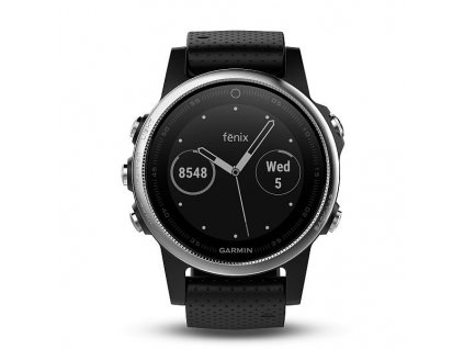 Garmin fénix 5S Silver, Black band