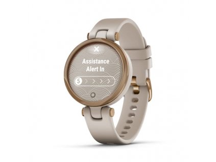 garmin lily sport rose gold light sand silicone 01