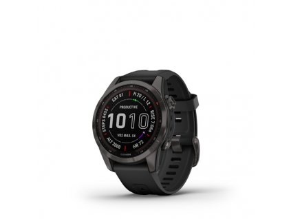 garmin fenix 7s sapphire solar carbon gray dlc titanium black band 01