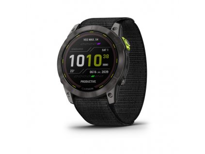 garmin enduro 2 sapphire solar carbon gray dlc titanium black ultrafit nylon strap 01