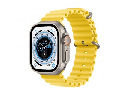 apple watch ultra 49mm titanium yellow ocean band 01