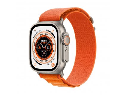 apple watch ultra 49mm titanium orange alpine loop 01