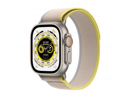 apple watch ultra 49mm titanium yellow beige trail loop 01