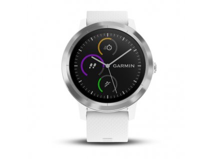 Garmin Vívoactive 3, White Silicone, Stainless Steel