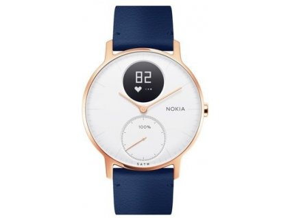 Nokia Steel HR (36mm) Rose Gold w/ Blue Leather