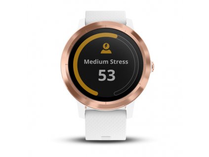 Garmin Vívoactive 3, White Silicone, Rose Gold