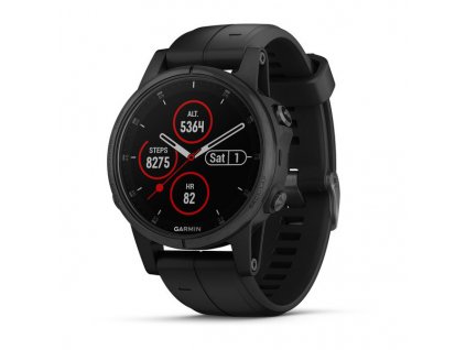 Garmin fénix 5S Plus Sapphire, Black, Black band