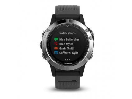 Garmin fénix 5 Silver, Black band