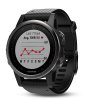 Garmin fénix 5S Sapphire Slate gray, Black band