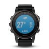Garmin fénix 5S Sapphire Slate gray, Black band