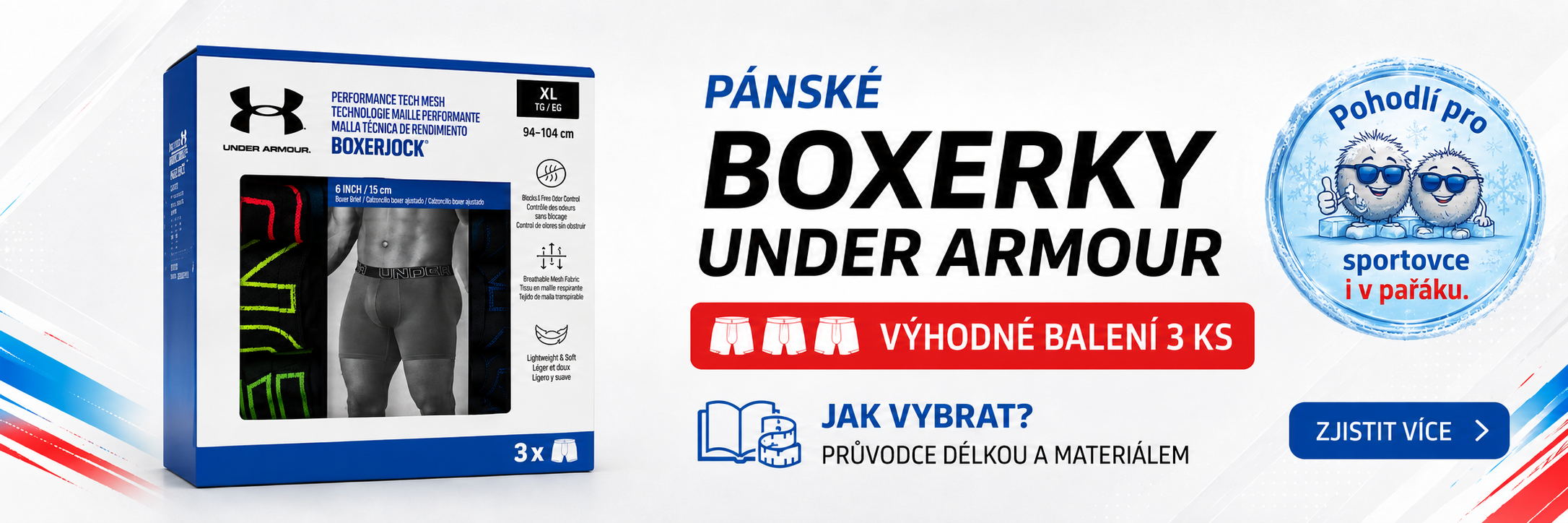 Pánské spodní prádlo Under Armour - do běžného dne i na sport