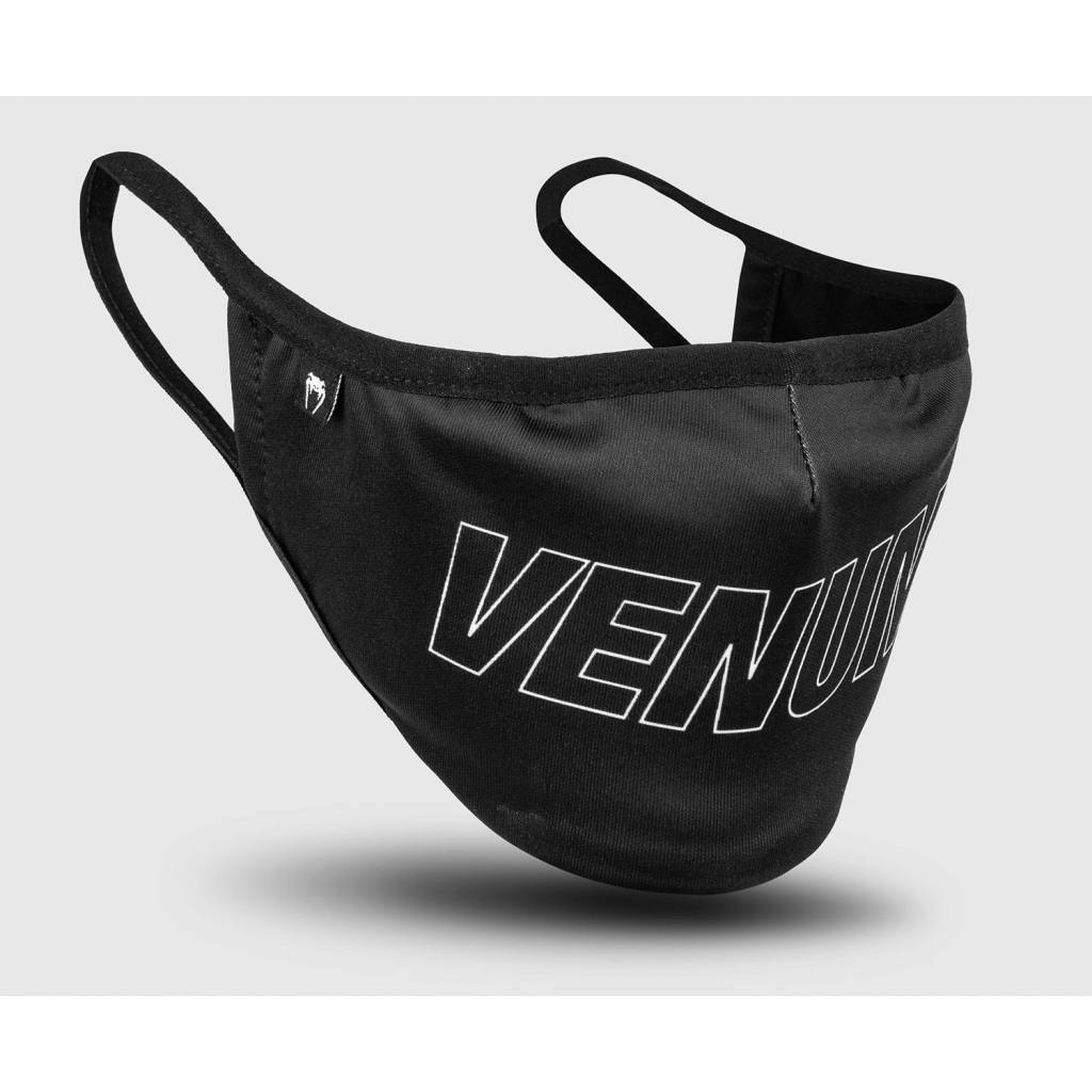 venum face mask black white f1