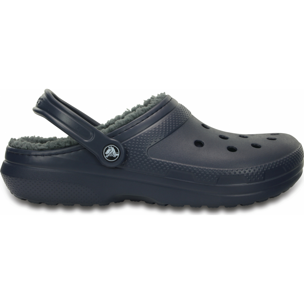 navy blue lined crocs