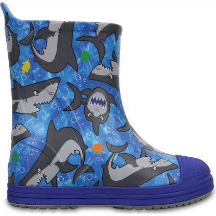 Crocs Bump It Graphic Boot - Cerulean Blue/Multi (Velikost EU 30-31 (C13))