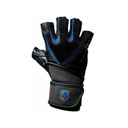 Harbinger Rukavice 125 WristWrap s omotávkou - černo-modré (Varianta Rukavice 125 s omotávkou modré - velikost "S")
