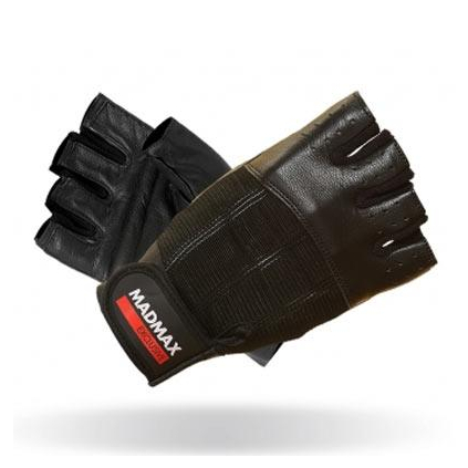MadMax Fitness rukavice Clasic Exclusive 248 - černé (Varianta Rukavice Clasic Exclusive 248 černé - velikost S)