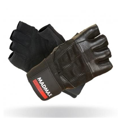 MadMax Fitness rukavice Professional Exclusive 269 s omotávkou - černé (Varianta Rukavice Professional Excl. 269 černé - velikost S)