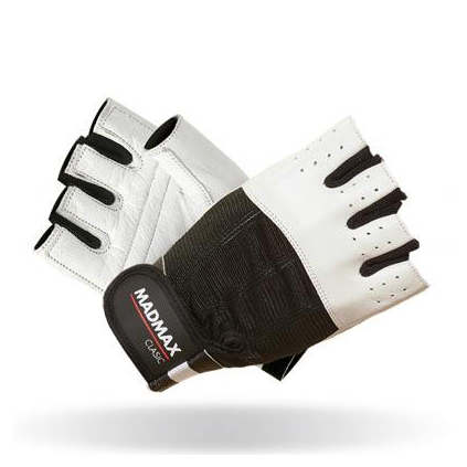 MadMax Fitness rukavice Clasic 248 - bílé (Varianta Rukavice Clasic 248 bílé - velikost M)