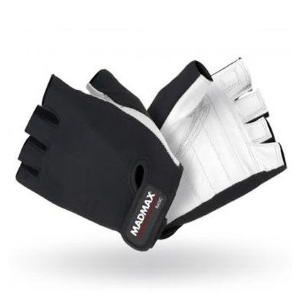 MadMax Fitness rukavice Basic 250 - bílé/černé (Varianta Rukavice Basic 250 bílé/černé - velikost S)
