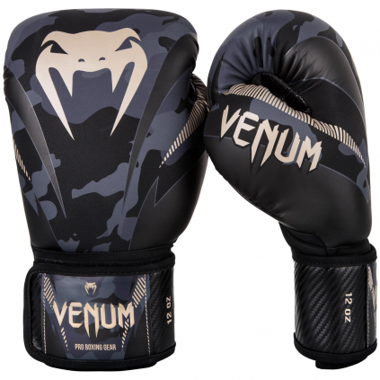 venum boxing gloves rukavice box impact dark camo sand f5