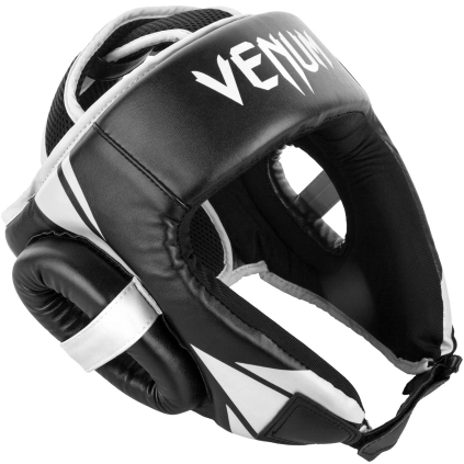 headgear box venum openface challenger black white f1