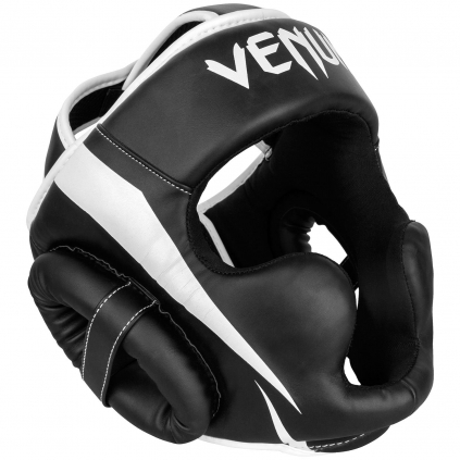 headgear box venum mma elite black white f1