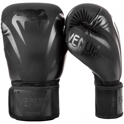 boxing gloves venum impact black black f2