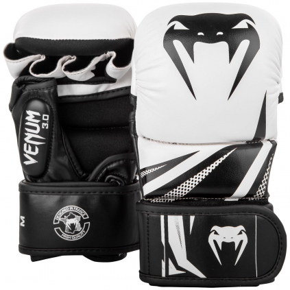 sparring gloves venum challenger white black f1