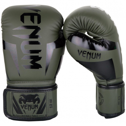 venum 1392 200 boxing gloves boxerske rukavice elite khaki black f1