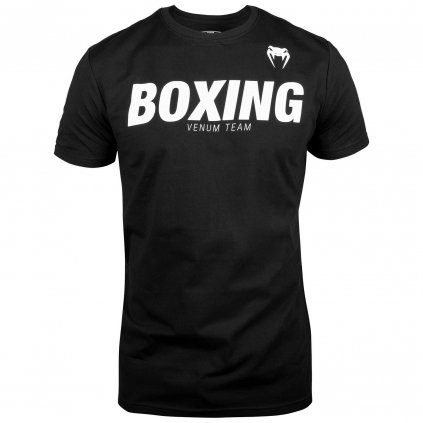 tricko venum boxing VT black white f1