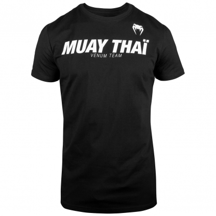 tricko venum muay thai VT black white f1