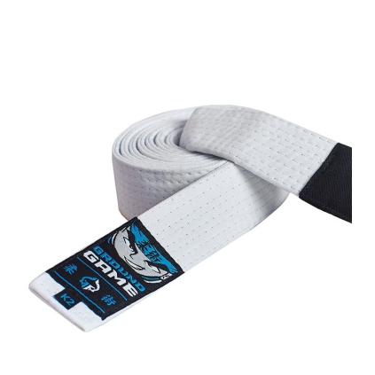 Dětský BJJ pásek Ground Game BÍLÝ (Velikost K1 - 200cm)