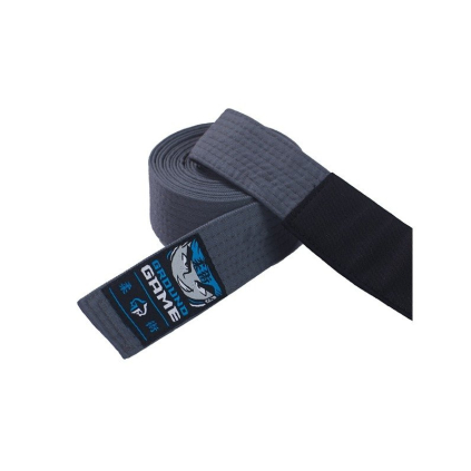 Dětský BJJ pásek Ground Game - ŠEDÝ (Velikost K1 - 200cm)