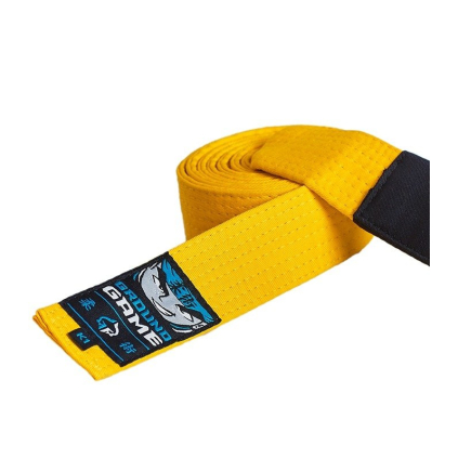 Dětský BJJ pásek Ground Game ŽLUTÝ (Velikost K1 - 200cm)