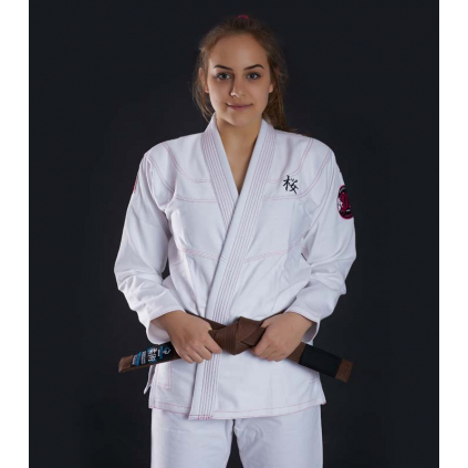 Dámské BJJ kimono / GI Ground Game Sakura - BÍLÉ