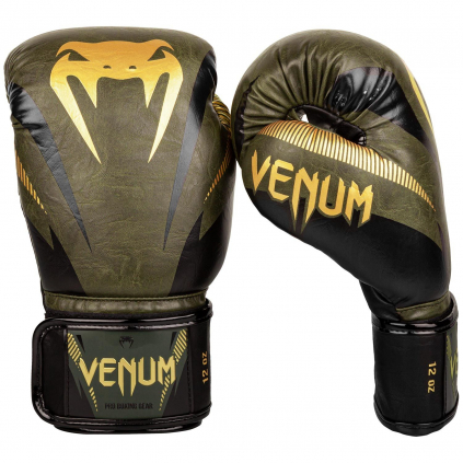 boxerky venum impact khaki gold 2