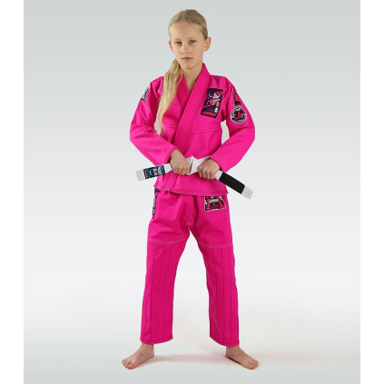 Dětské BJJ kimono / gi Ground Game Junior 3.0 - Růžové